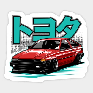 Red AE86 Trueno Sticker